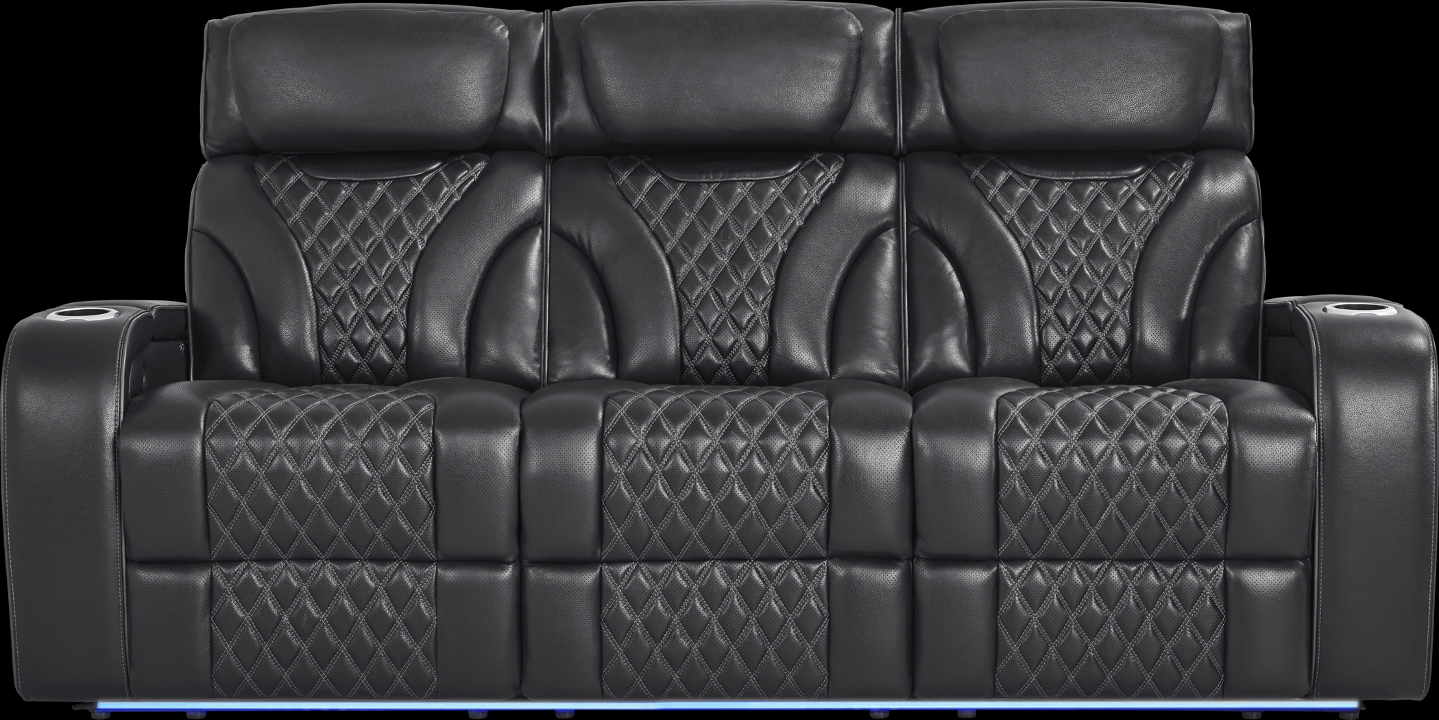 Horizon Ridge Black Leather 8 Pc Living Room with Triple Power Reclining Sofa - Thumbnail - Image 3