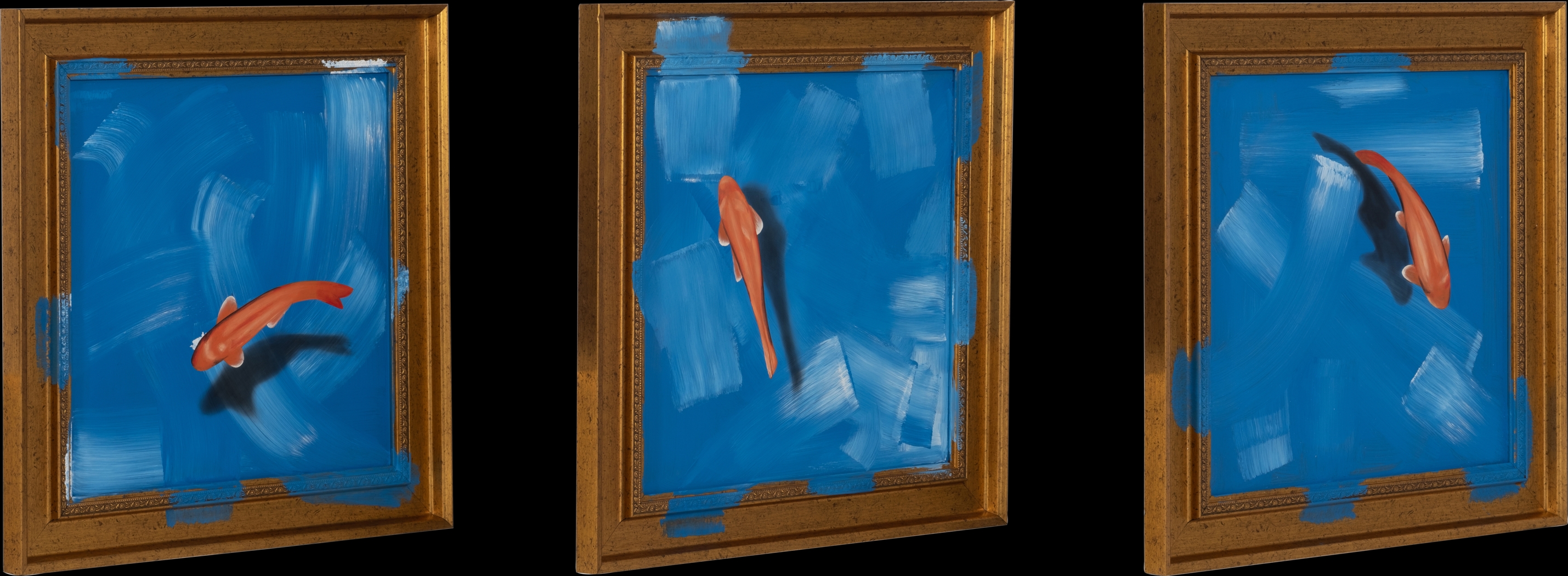 Hortense Blue Artwork, Set of 3 - Thumbnail - Image 4