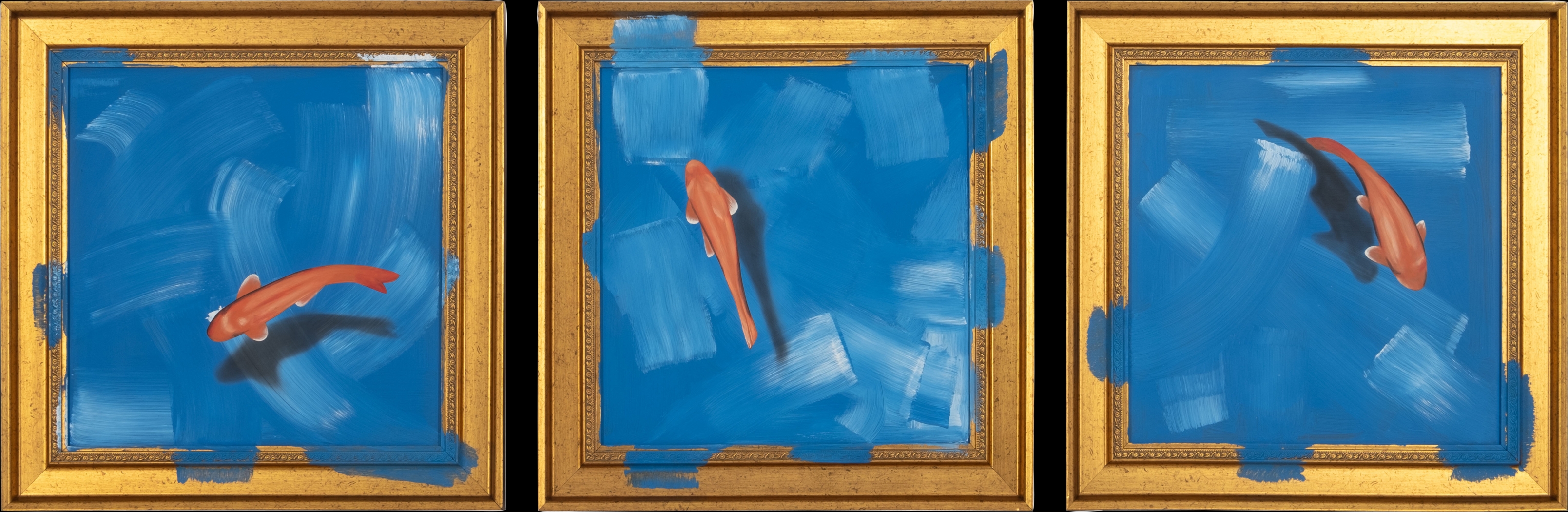 Hortense Blue Artwork, Set of 3 - Thumbnail - Image 1