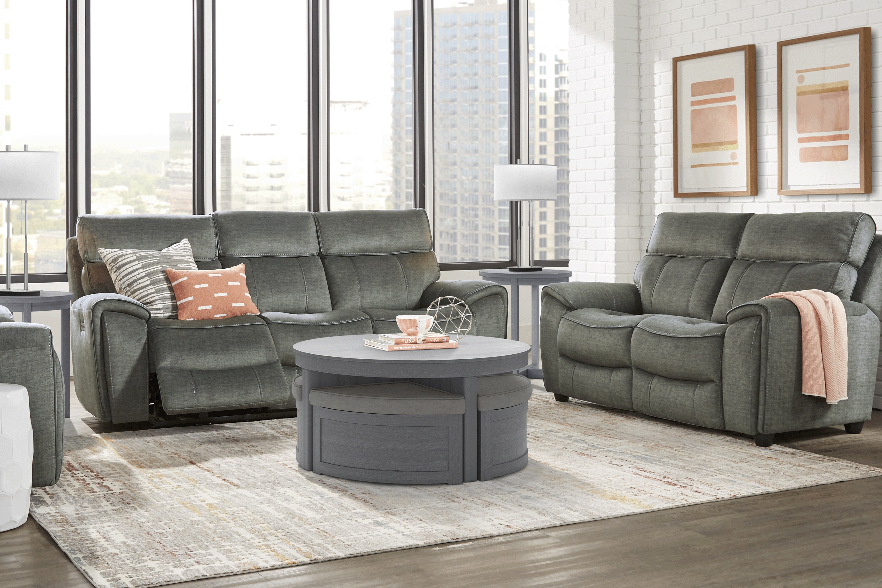 Hosford Dark Gray Loveseat - Thumbnail - Image 2