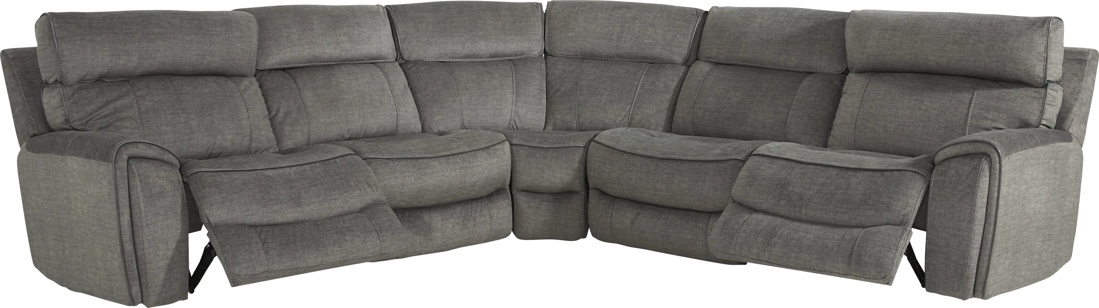 Hosford Dark Gray 5 Pc Reclining Sectional - Thumbnail - Image 1