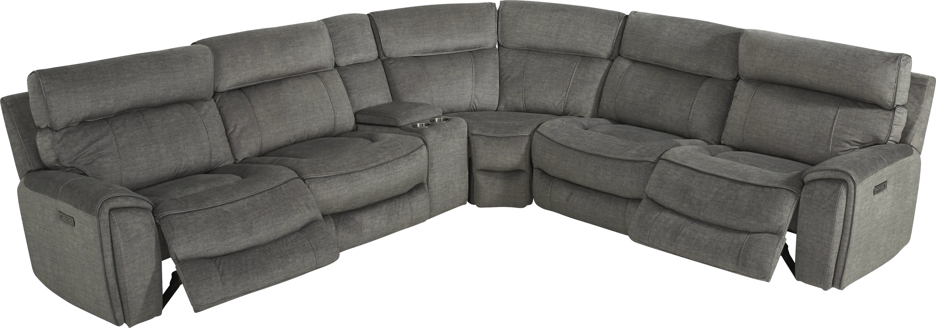 Hosford Dark Gray 8 Pc Sectional Living Room Plus 70 in. TV - Thumbnail - Image 5