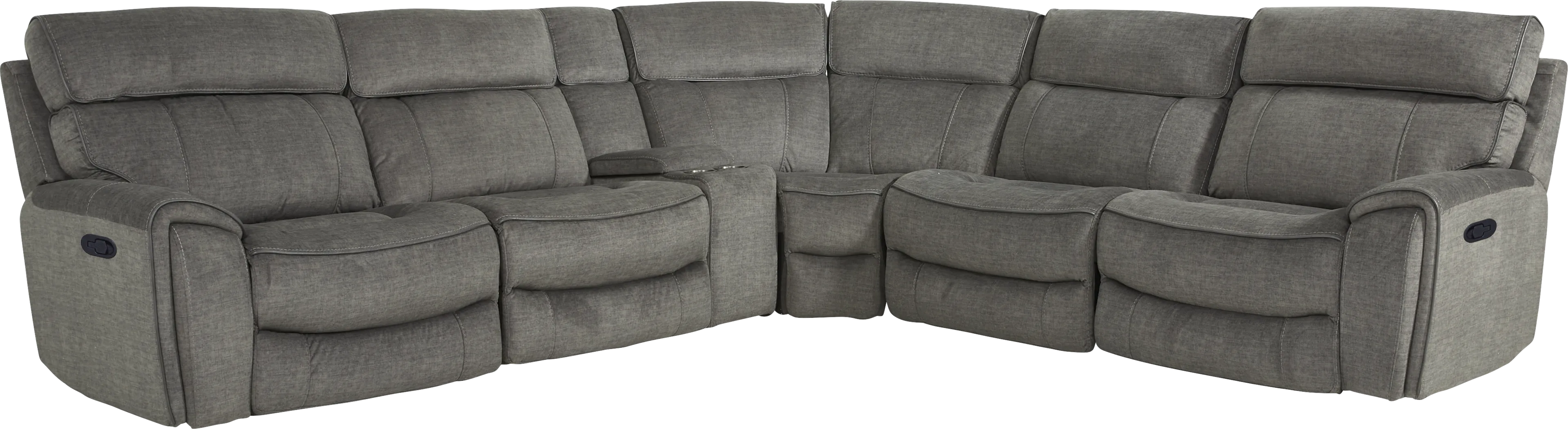 Hosford Dark Gray 6 Pc Reclining Sectional - Thumbnail - Image 3