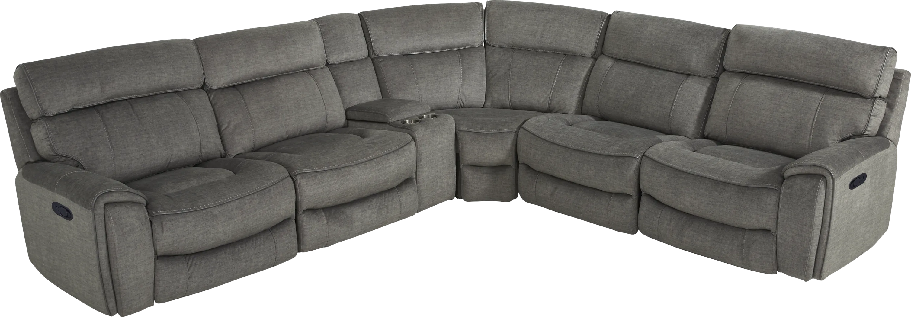 Hosford Dark Gray 6 Pc Reclining Sectional - Thumbnail - Image 4