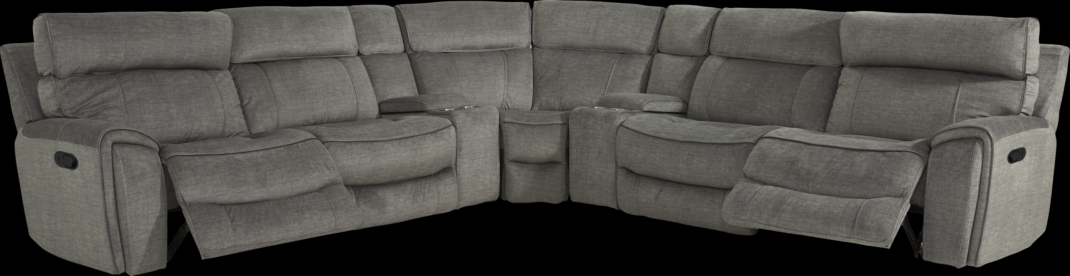 Hosford Dark Gray 7 Pc Reclining Sectional - Thumbnail - Image 4