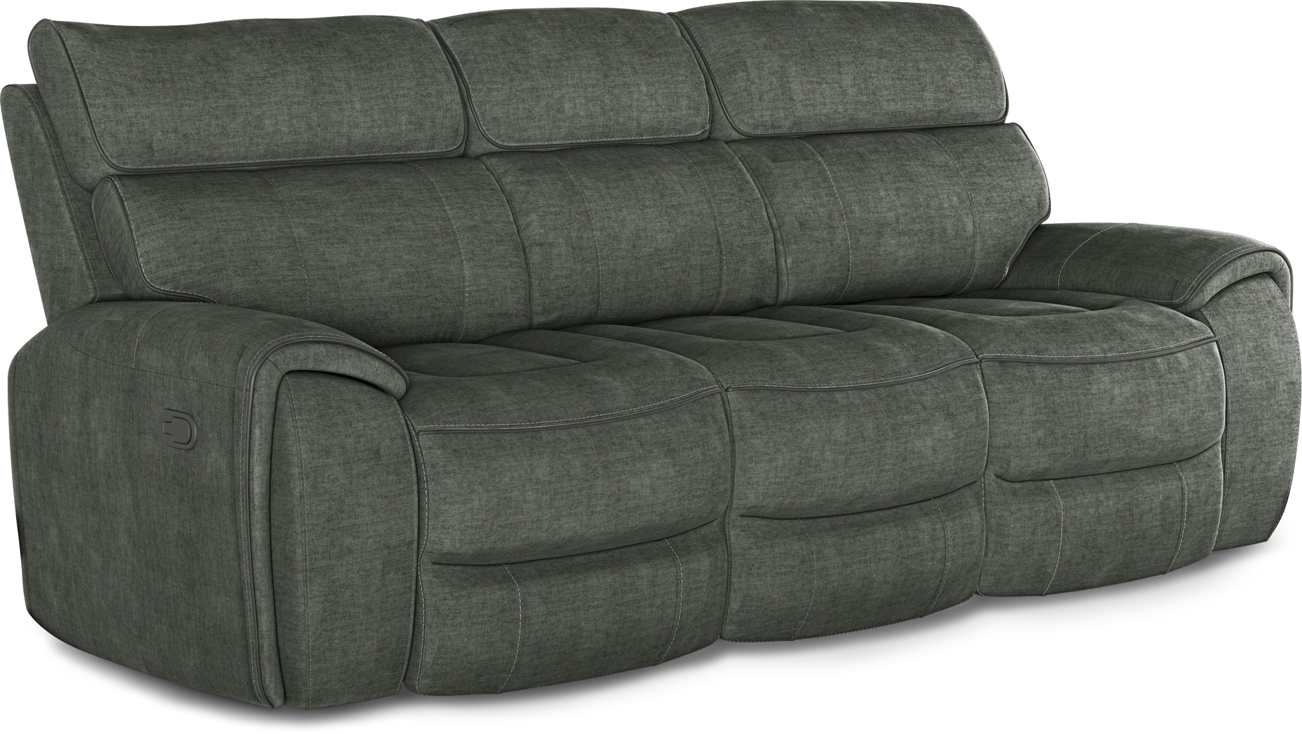 Hosford Dark Gray Dual Power Reclining Sofa - Thumbnail - Image 2