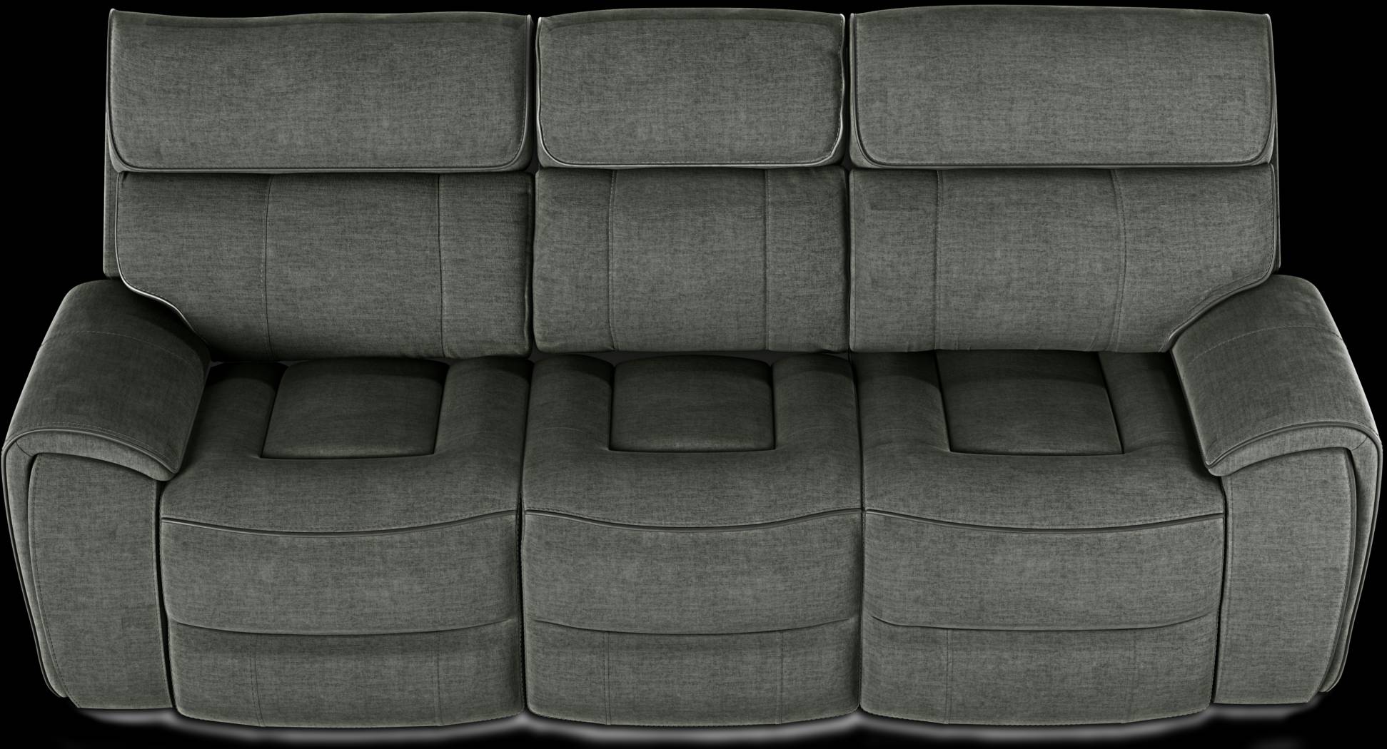 Hosford Dark Gray Dual Power Reclining Sofa - Thumbnail - Image 3