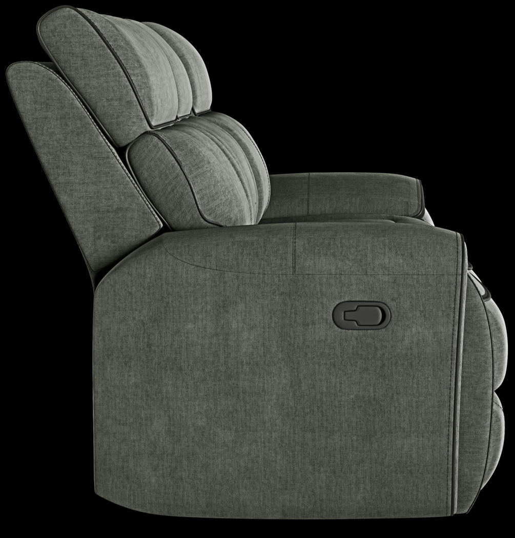 Hosford Dark Gray Dual Power Reclining Sofa - Thumbnail - Image 4