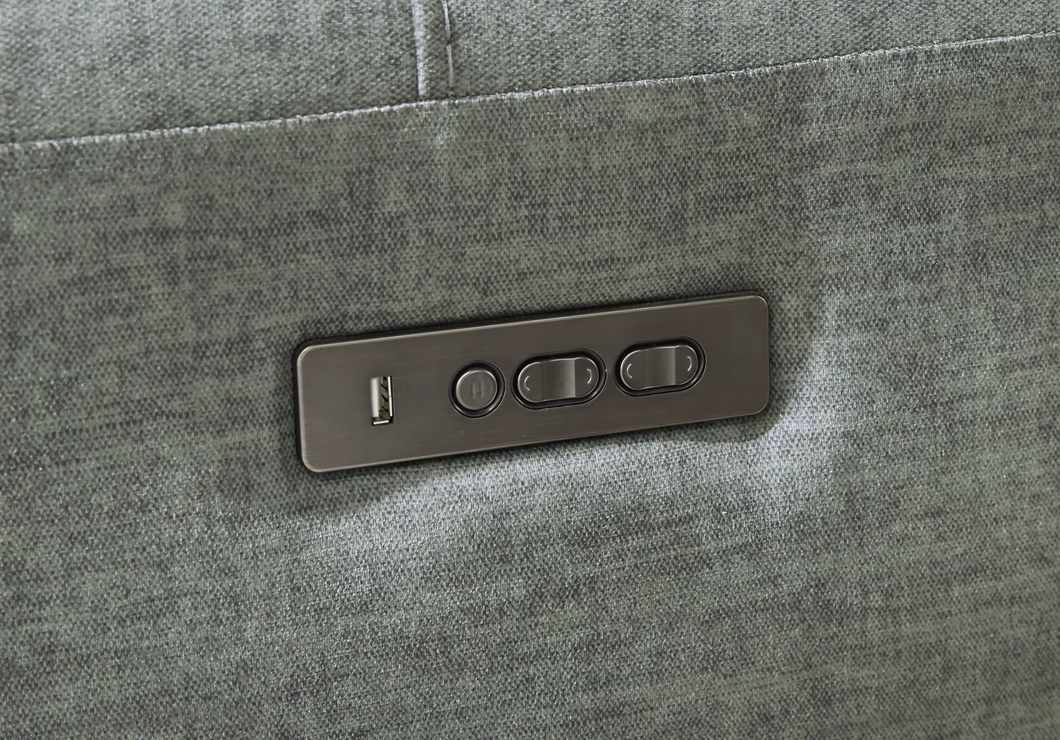 Hosford Dark Gray Dual Power Reclining Sofa - Image 5