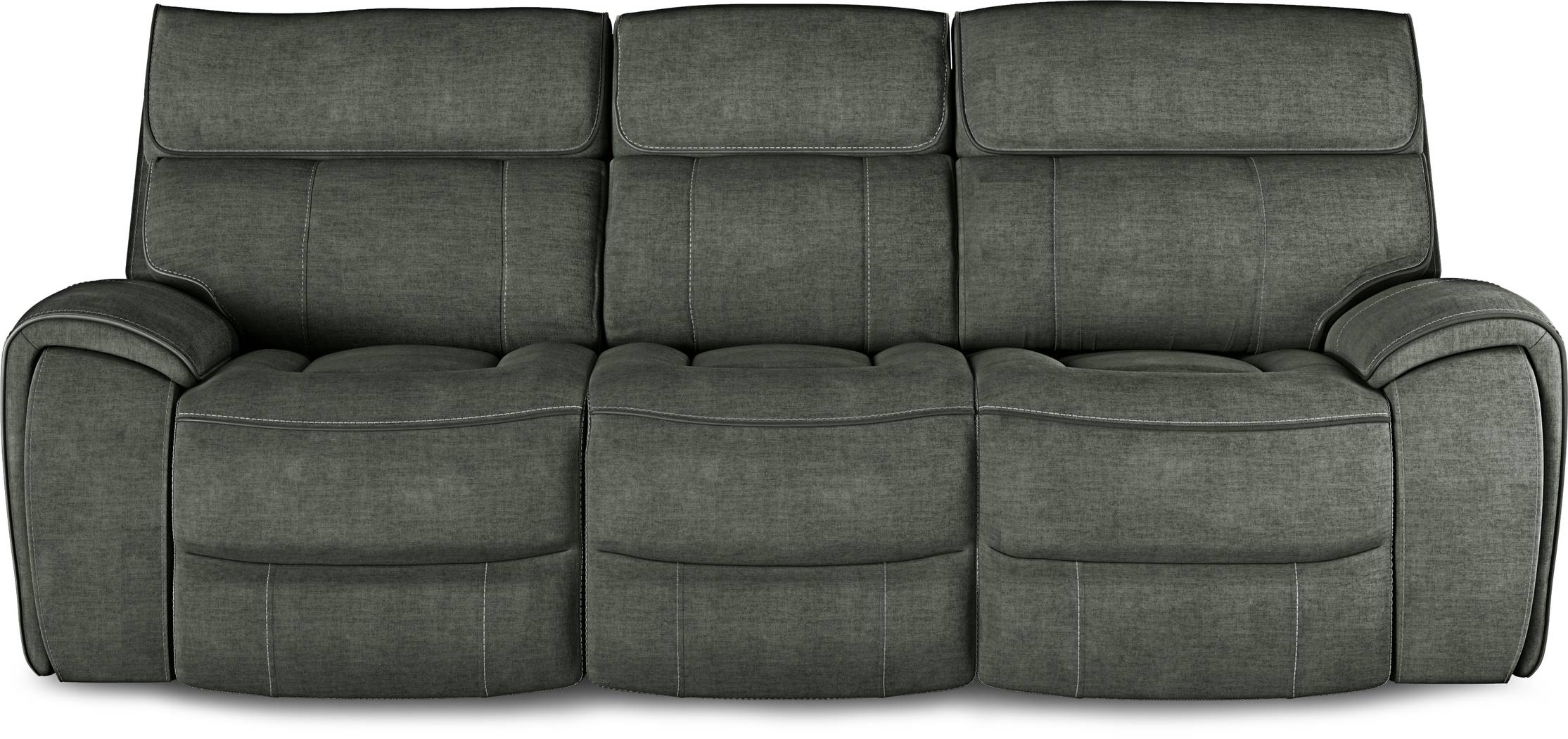 Hosford Dark Gray Dual Power Reclining Sofa - Thumbnail - Image 1