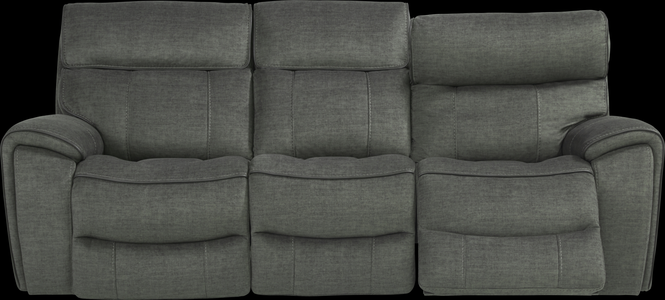 Hosford Dark Gray 3 Pc Reclining Living Room - Thumbnail - Image 3