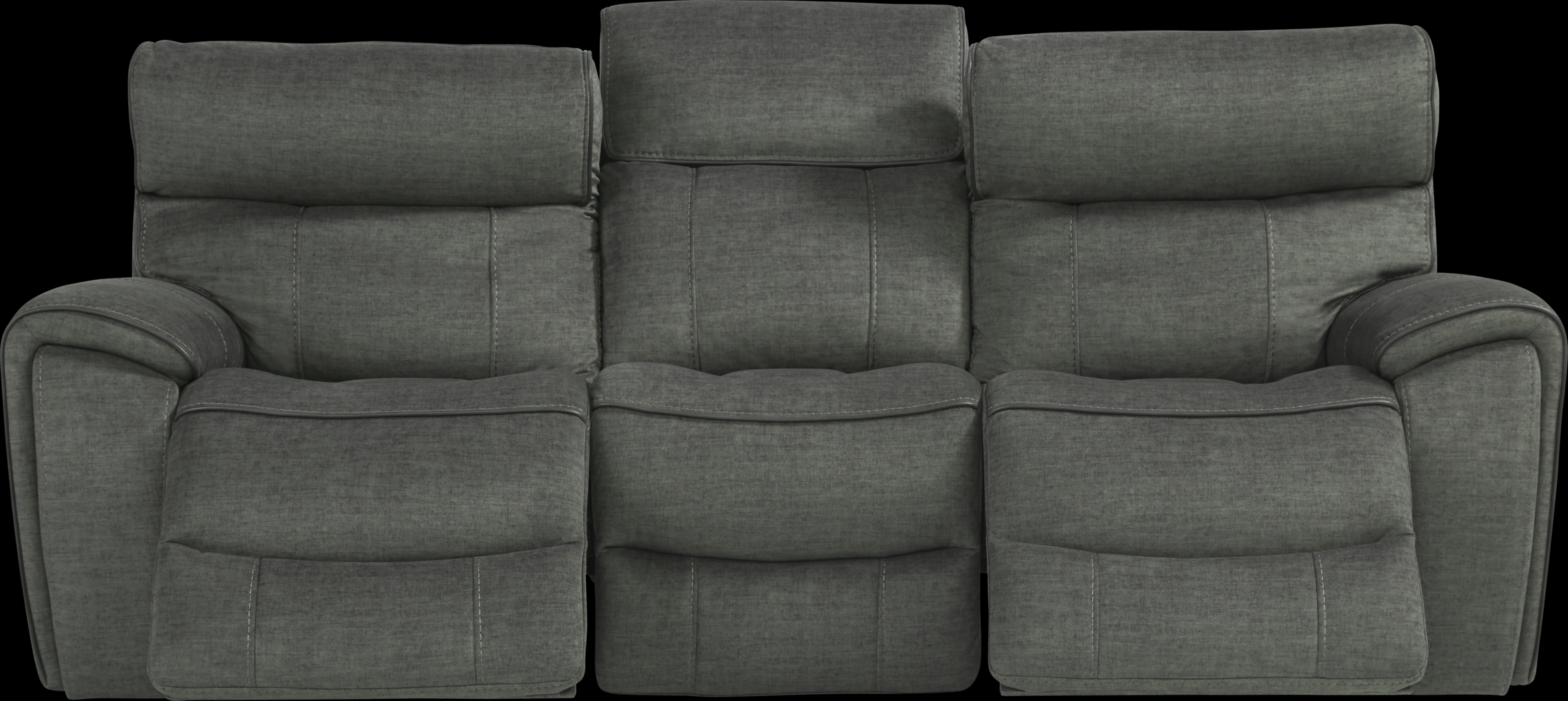 Hosford Dark Gray 3 Pc Reclining Living Room - Thumbnail - Image 4