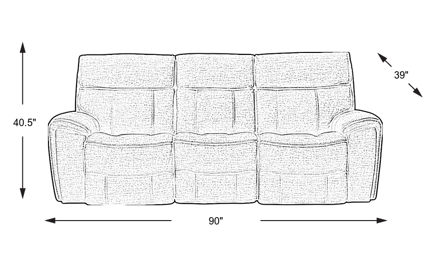Dimension Image. Please refer to the Dimension Tab on this page for dimension details.