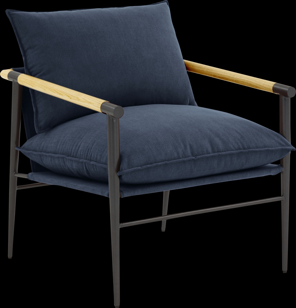 Houchin Navy Accent Chair - Thumbnail - Image 1