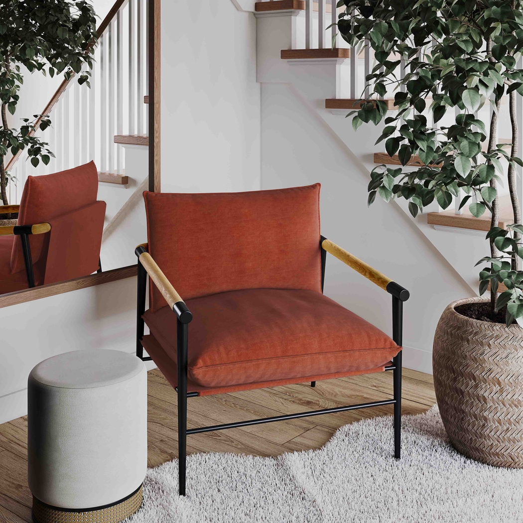 Houchin Rust Accent Chair - Thumbnail - Image 2