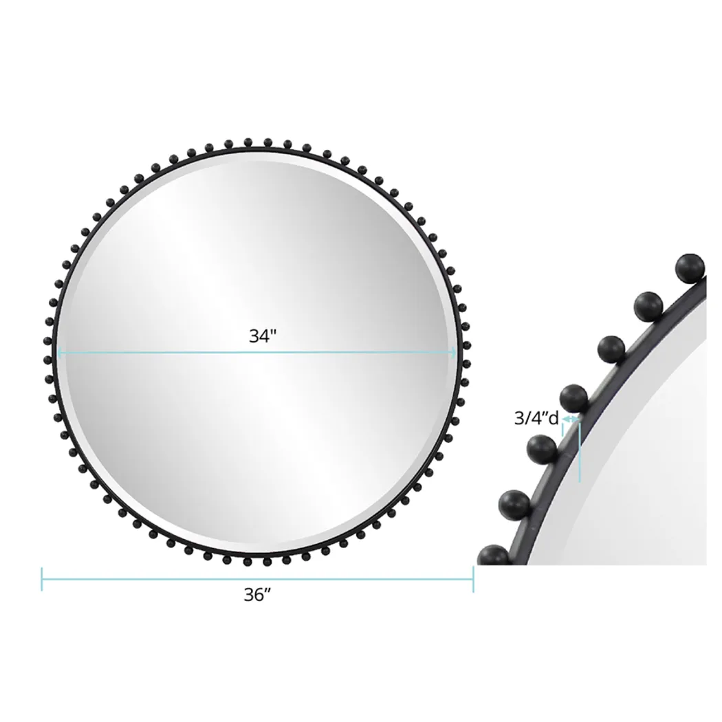 Houi Black Wall Mirror - Image 7