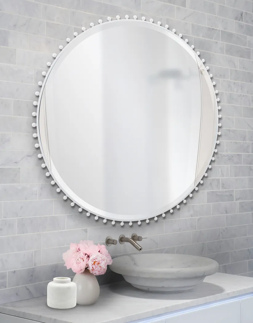 Houi White Wall Mirror - Image 3