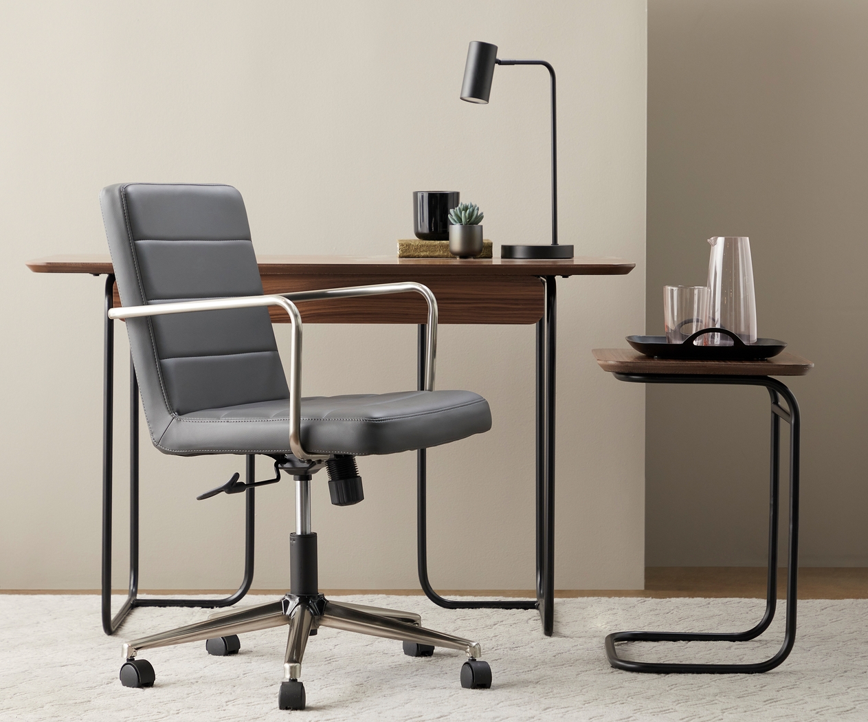Houkom Gray Office Chair - Thumbnail - Image 2