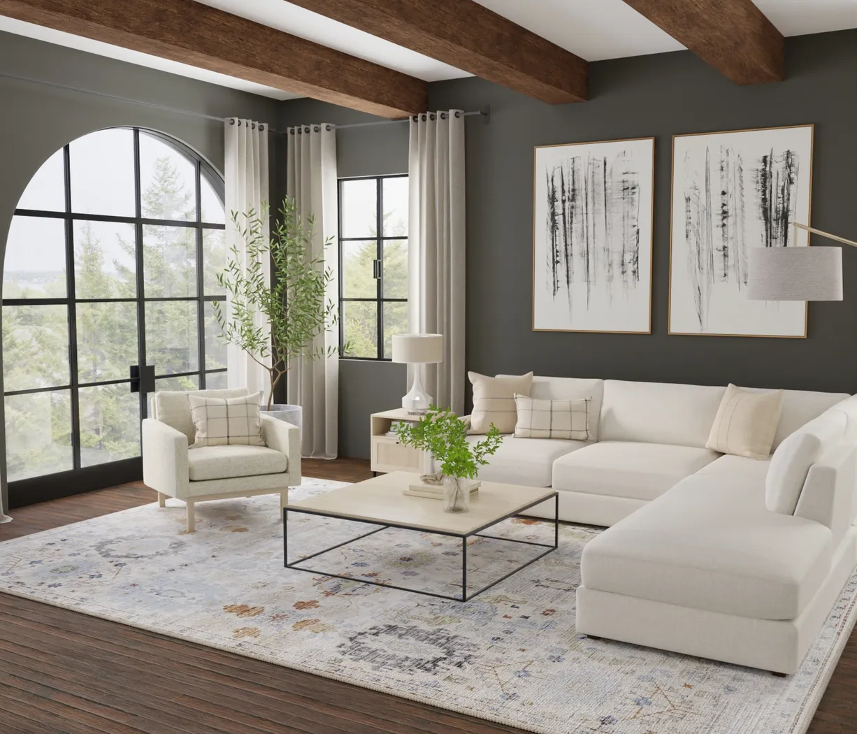 Houndly Beige 5' x 7'6 Rug - Thumbnail - Image 2