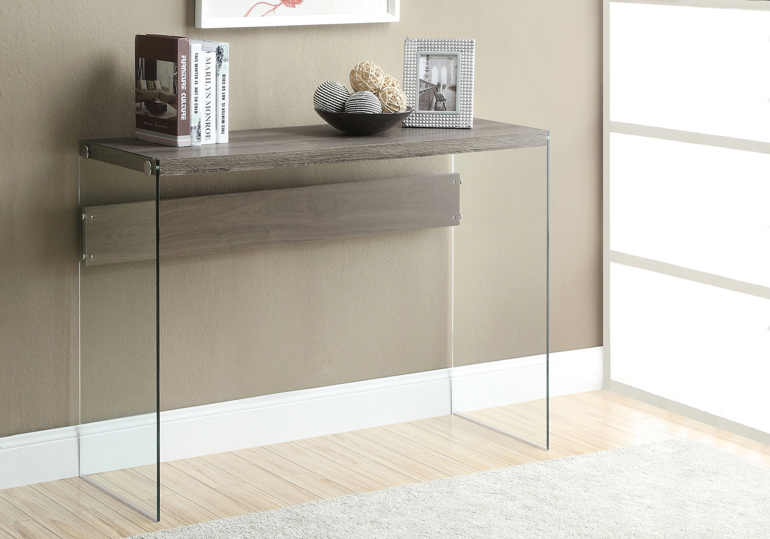 Housely Taupe Console Table - Thumbnail - Image 2