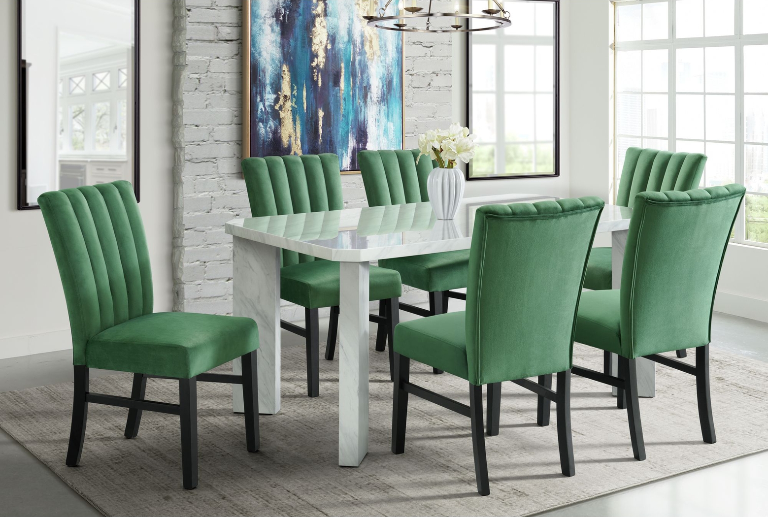 Housesuns Green Side Chair, Set of 2 - Thumbnail - Image 2