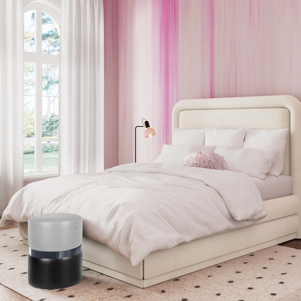 Housley Black Ottoman - Thumbnail - Image 2