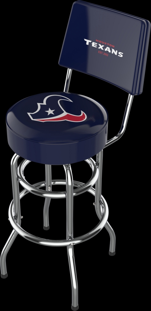 Houston Texans Blue Swivel Barstool with Back - Thumbnail - Image 1