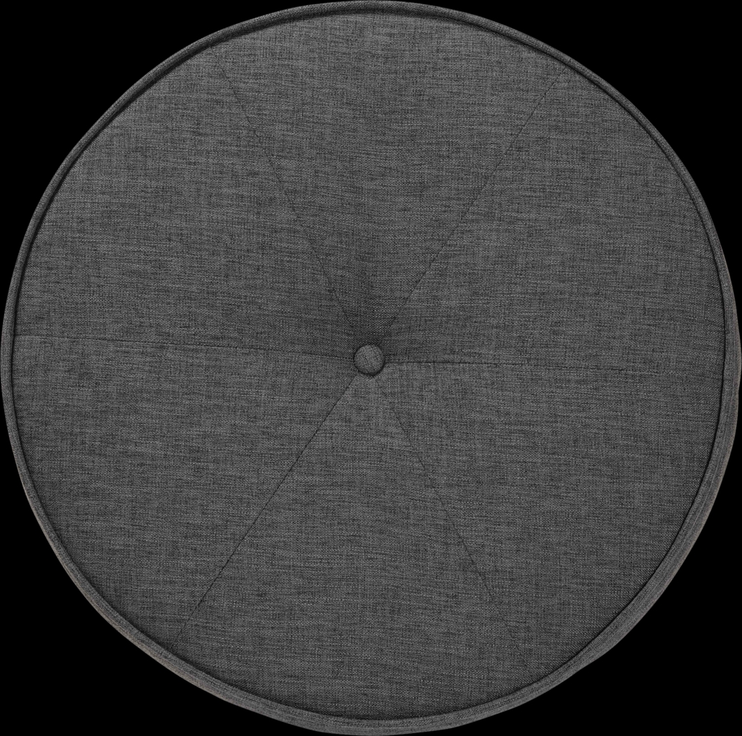 Hovendon Dark Gray Ottoman - Thumbnail - Image 5