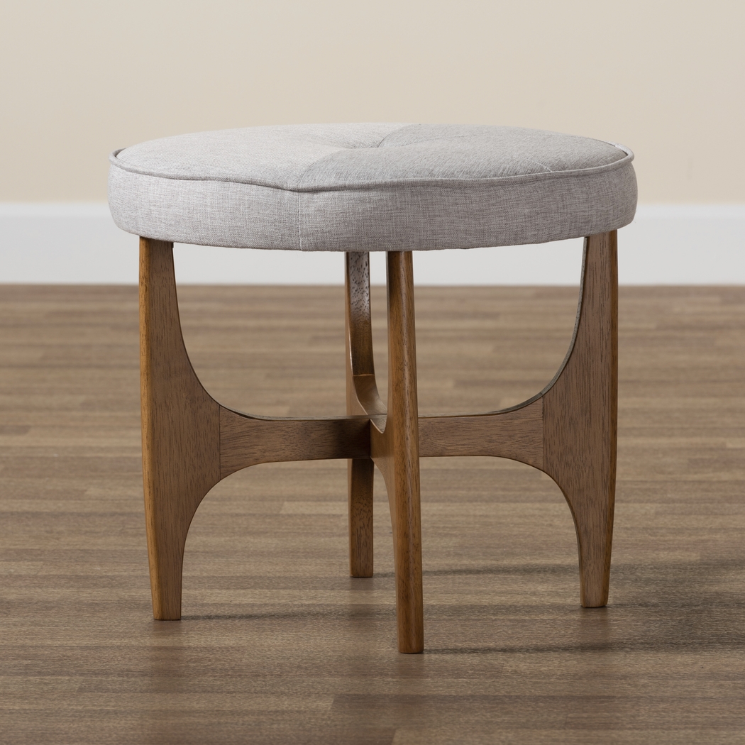 Hovendon Light Gray Ottoman - Thumbnail - Image 3