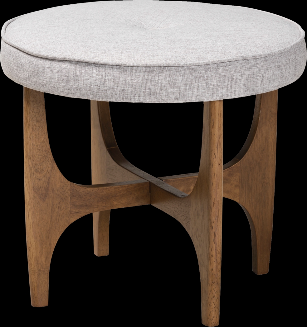 Hovendon Light Gray Ottoman - Thumbnail - Image 1