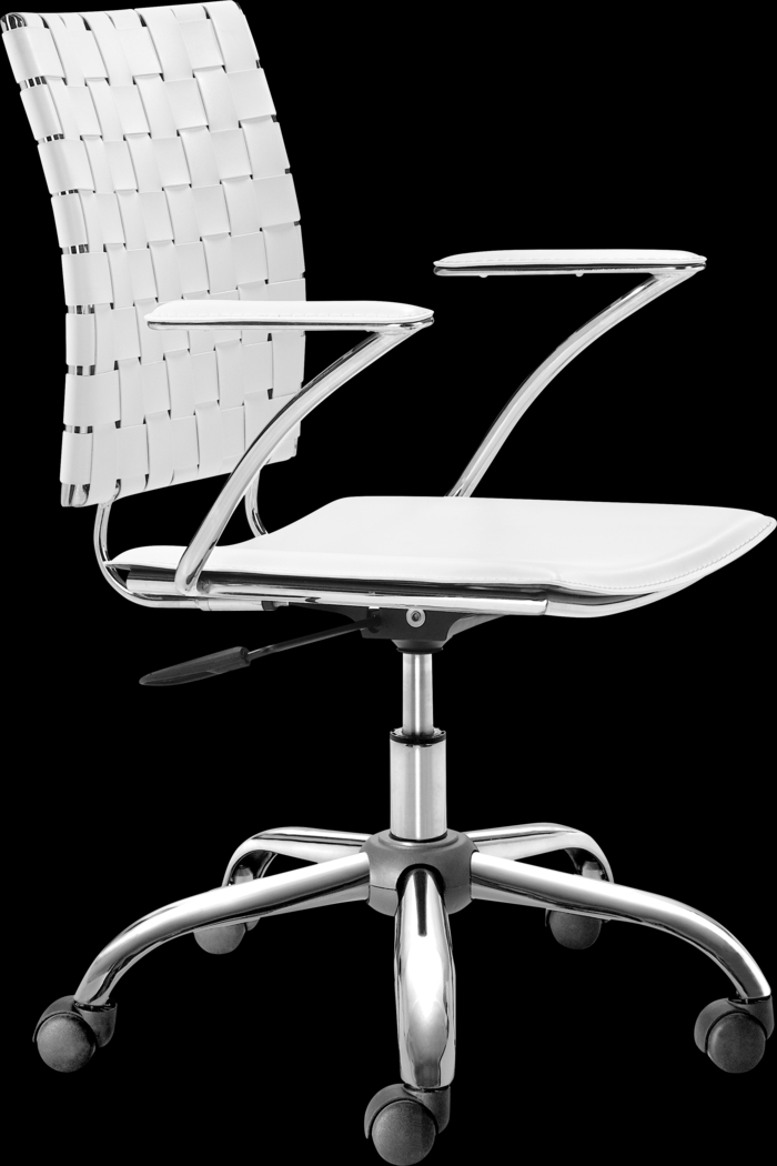 Hovey View White Desk Chair - Thumbnail - Image 1