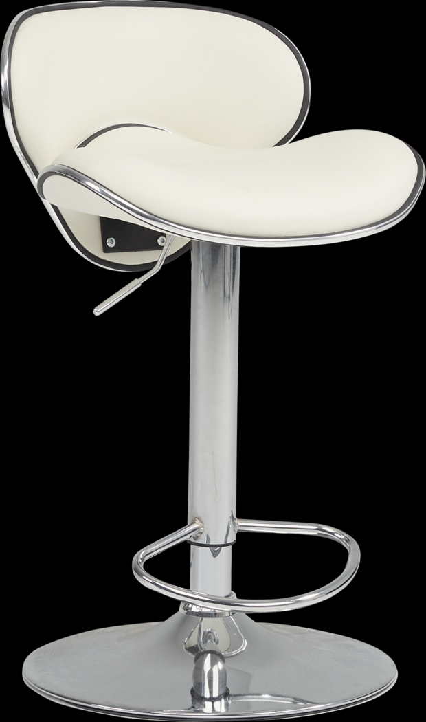 Howell Park White Adjustable Barstool - Thumbnail - Image 1