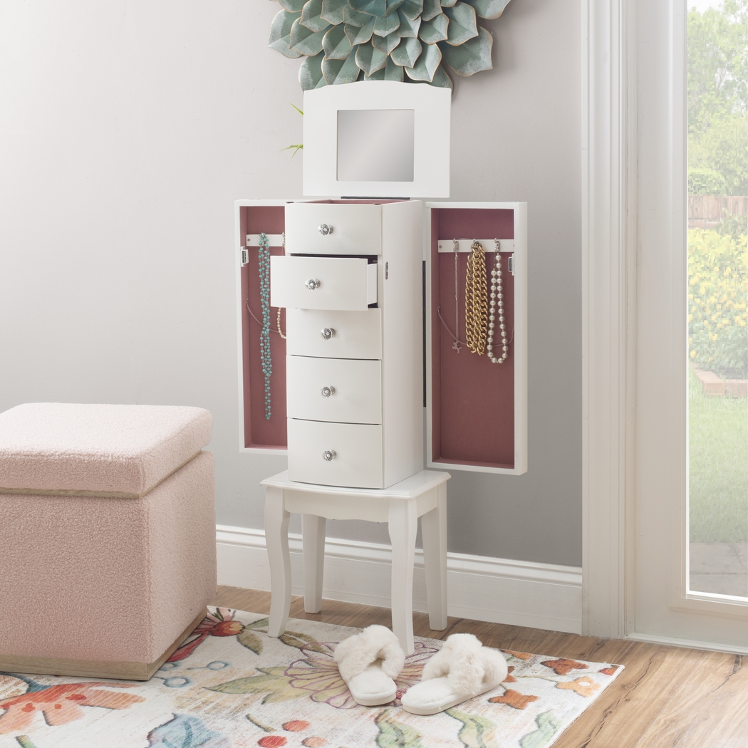 Howison White Jewelry Armoire - Thumbnail - Image 3