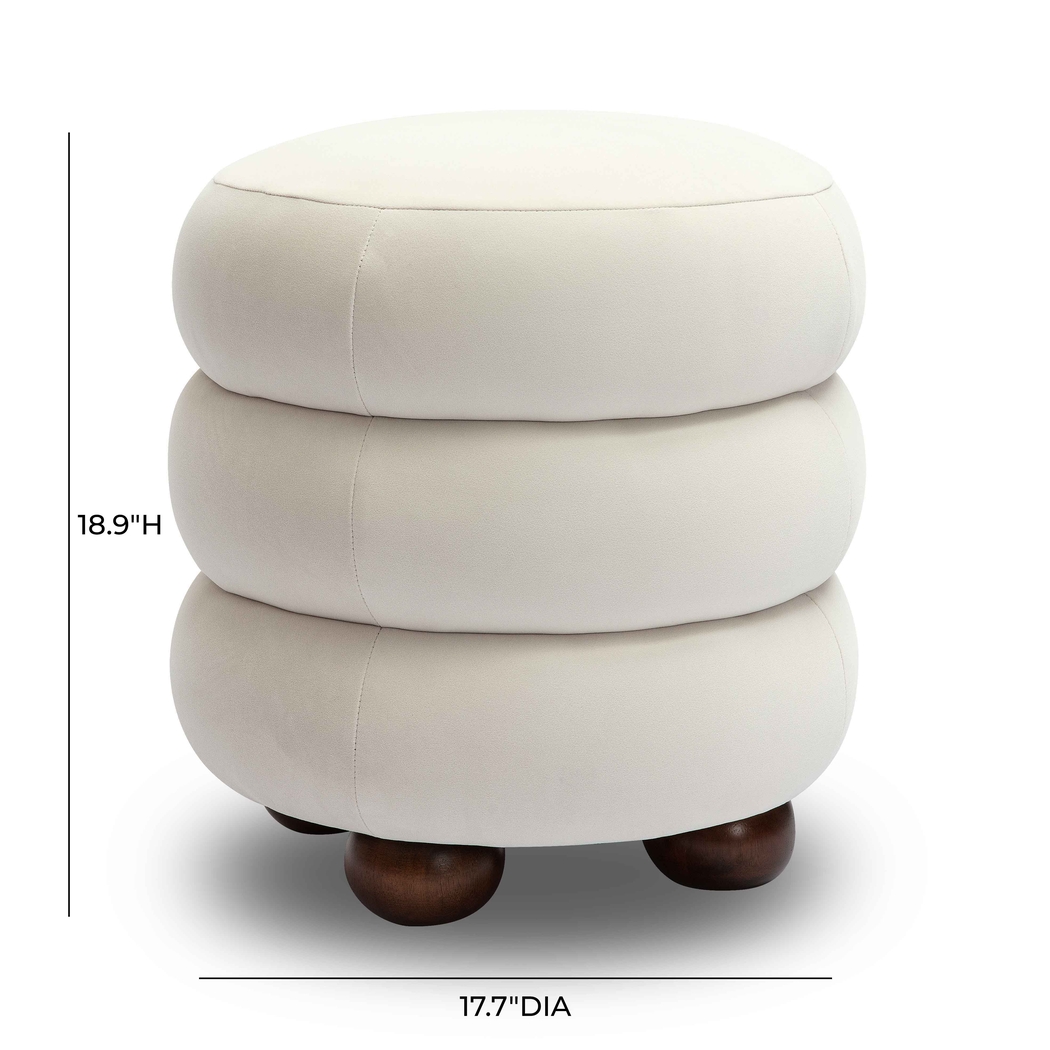 Hoytpeak Cream Ottoman - Thumbnail - Image 5