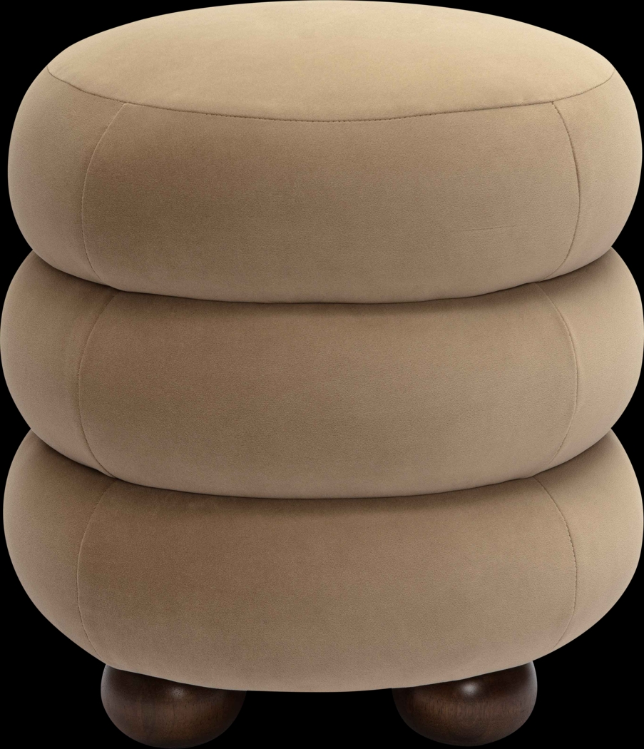 Hoytpeak Taupe Ottoman - Thumbnail - Image 2
