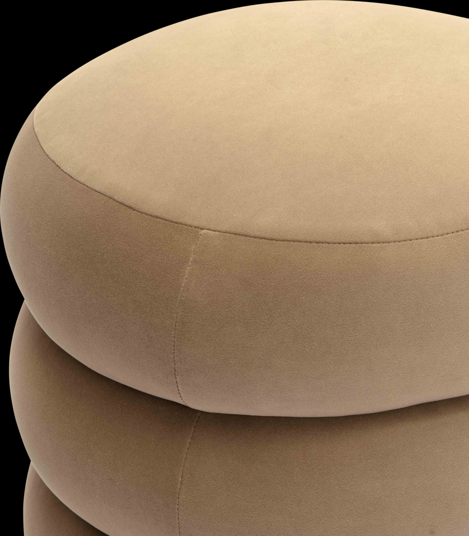 Hoytpeak Taupe Ottoman - Thumbnail - Image 4