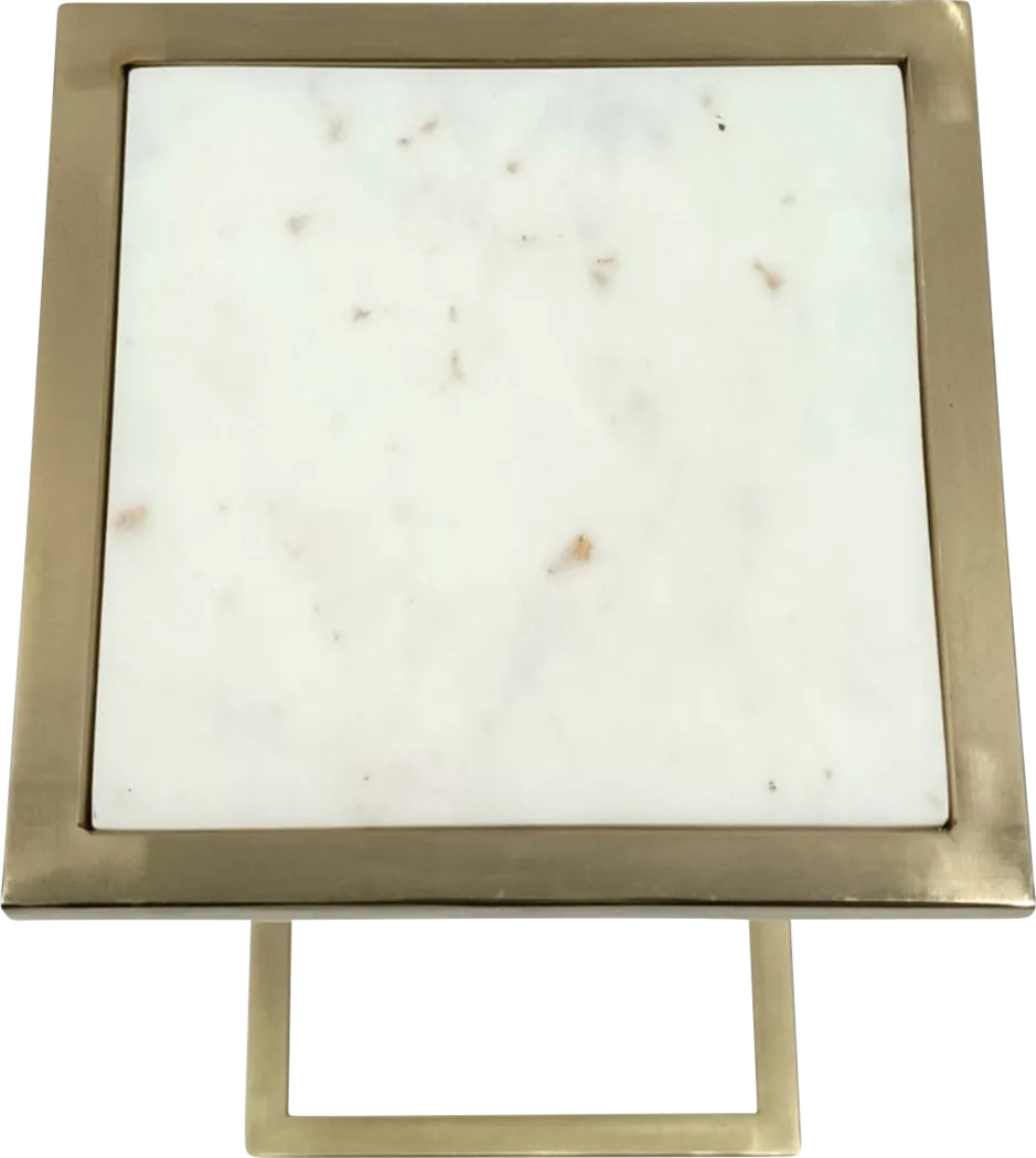 Hryle Gold/White Accent Table - Thumbnail - Image 4