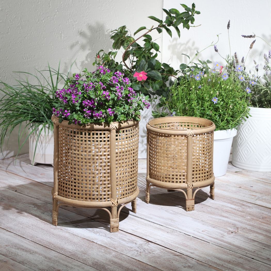 Hudgkins Brown Planter, Set of 2 - Thumbnail - Image 2