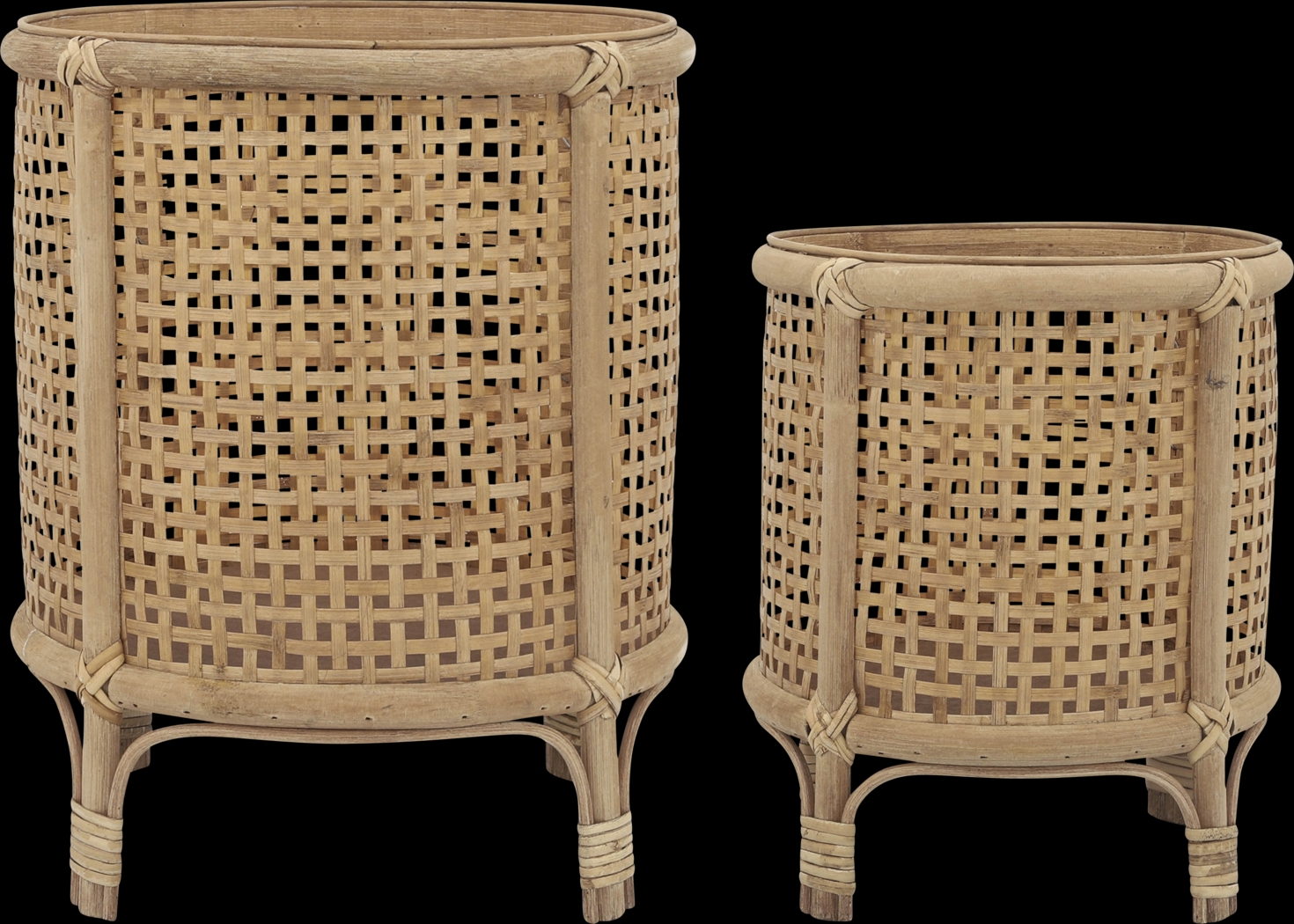 Hudgkins Brown Planter, Set of 2 - Thumbnail - Image 1