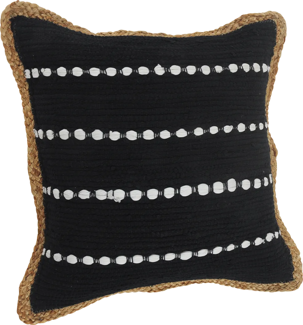 Hudsby Black Pillow, Set of 2 - Thumbnail - Image 3
