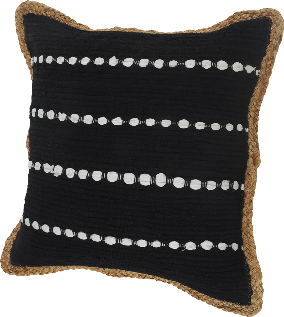 Hudsby Black Pillow, Set of 2 - Thumbnail - Image 5