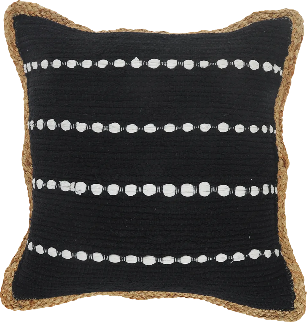 Hudsby Black Pillow, Set of 2 - Thumbnail - Image 6