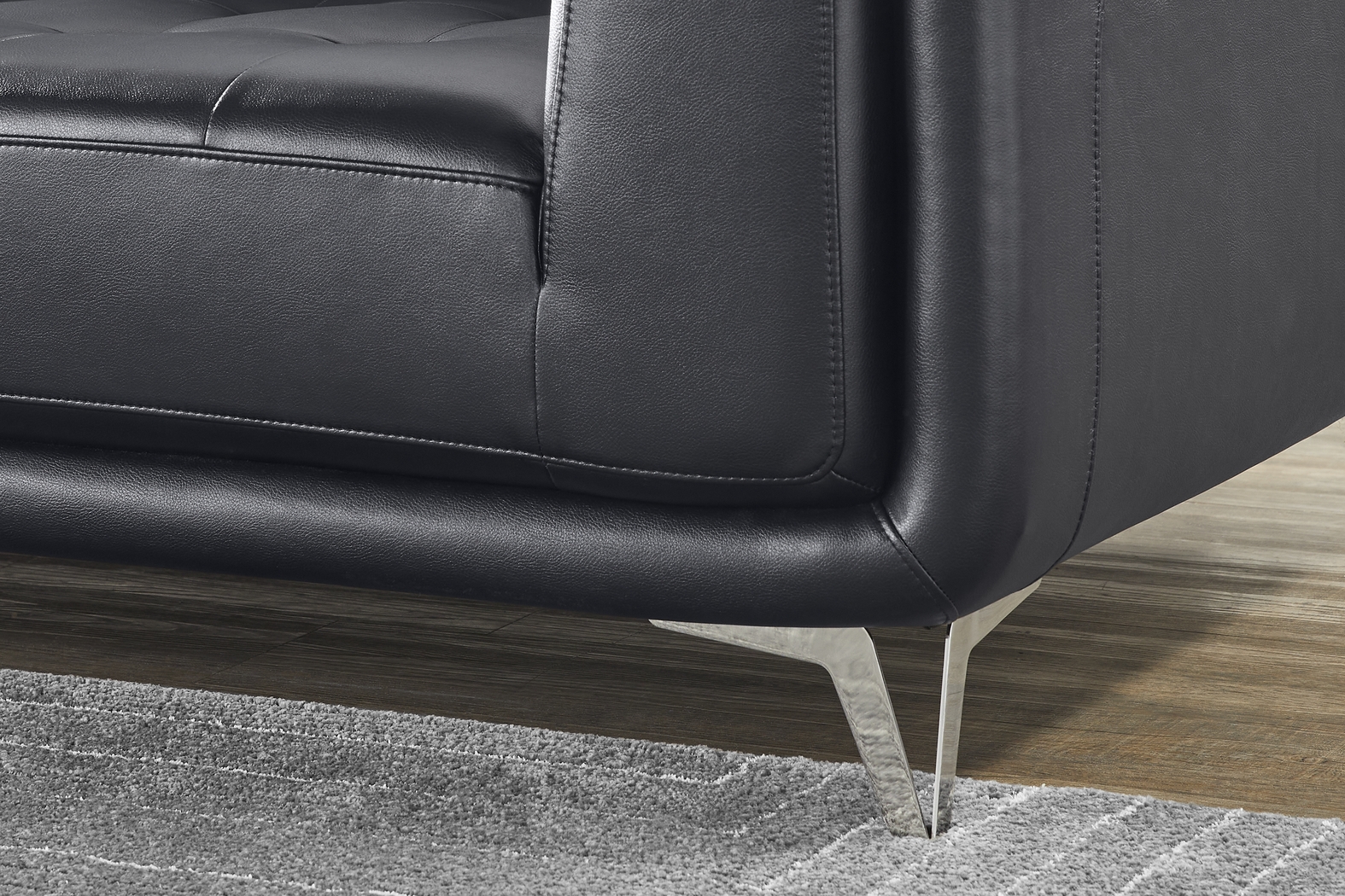 Hudson Heights Black 6 Pc Sectional Living Room - Thumbnail - Image 17