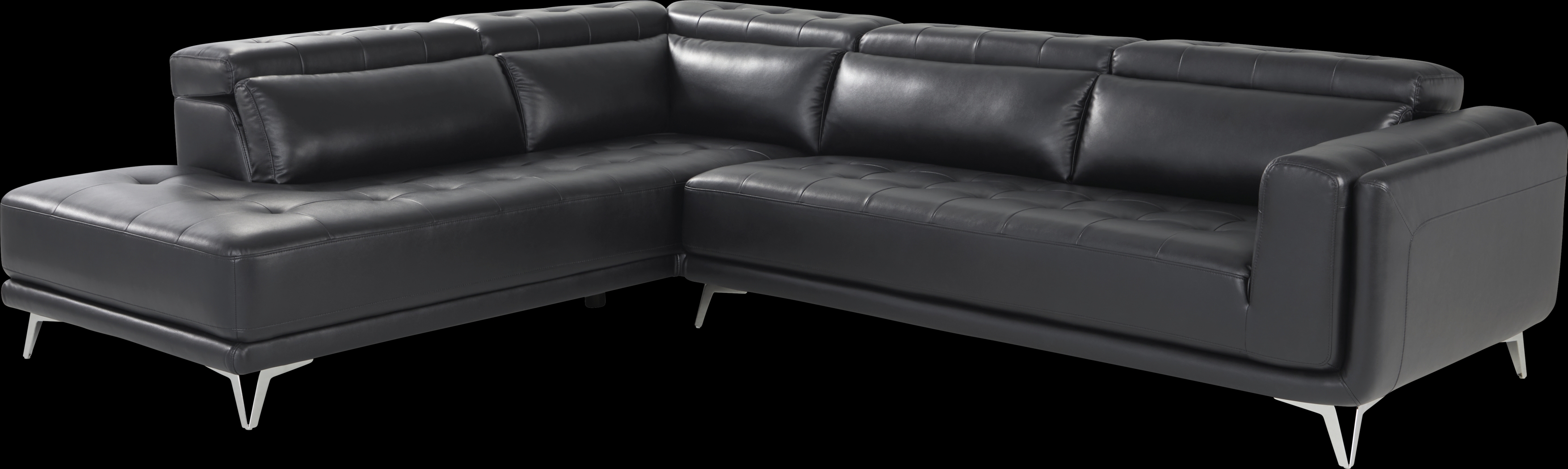 Hudson Heights Black 6 Pc Sectional Living Room - Thumbnail - Image 3