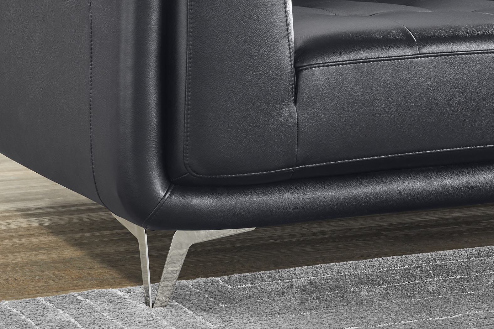 Hudson Heights Black 6 Pc Sectional Living Room - Thumbnail - Image 17