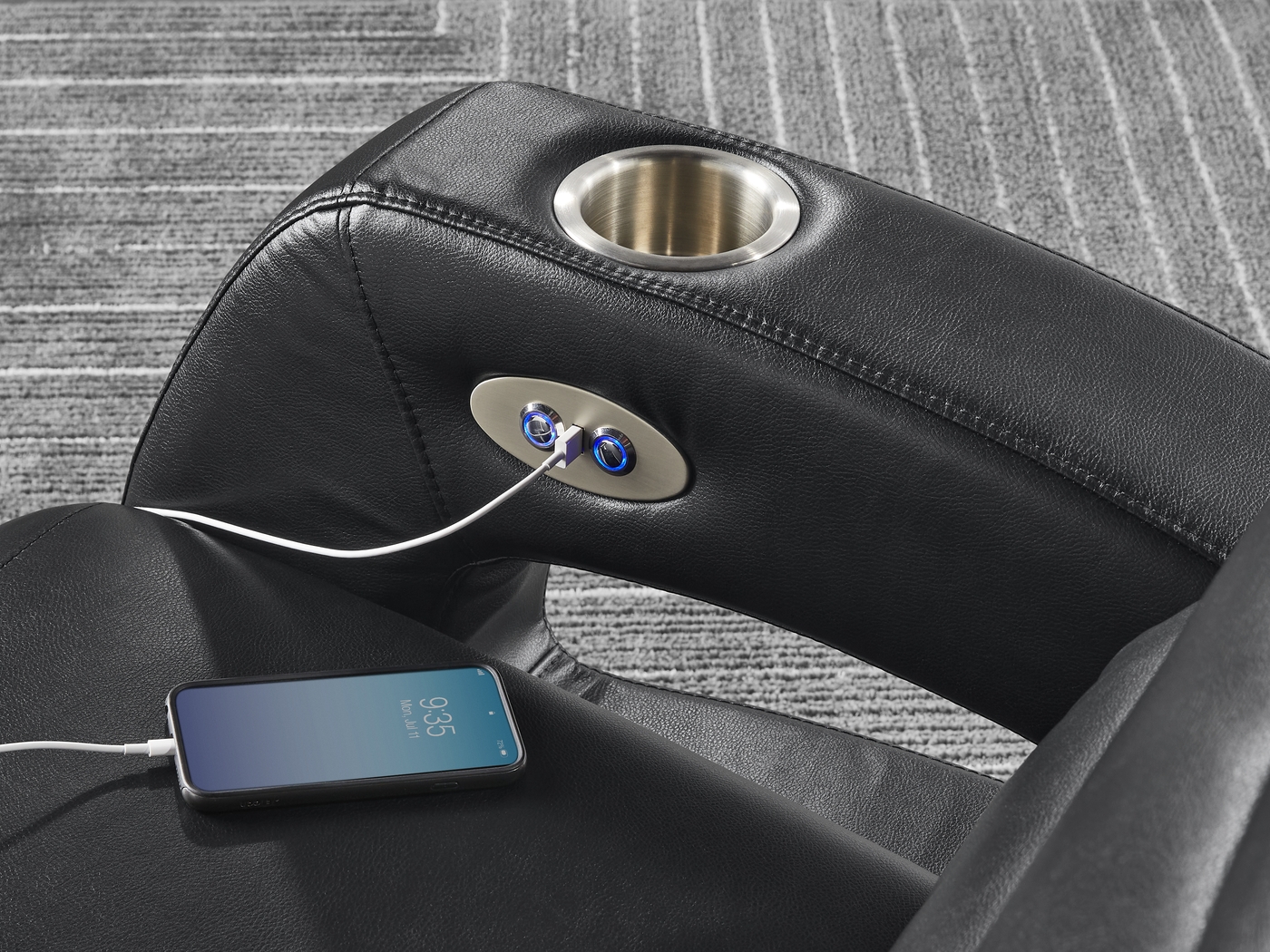 Hudson Heights Black 6 Pc Sectional Living Room - Thumbnail - Image 22