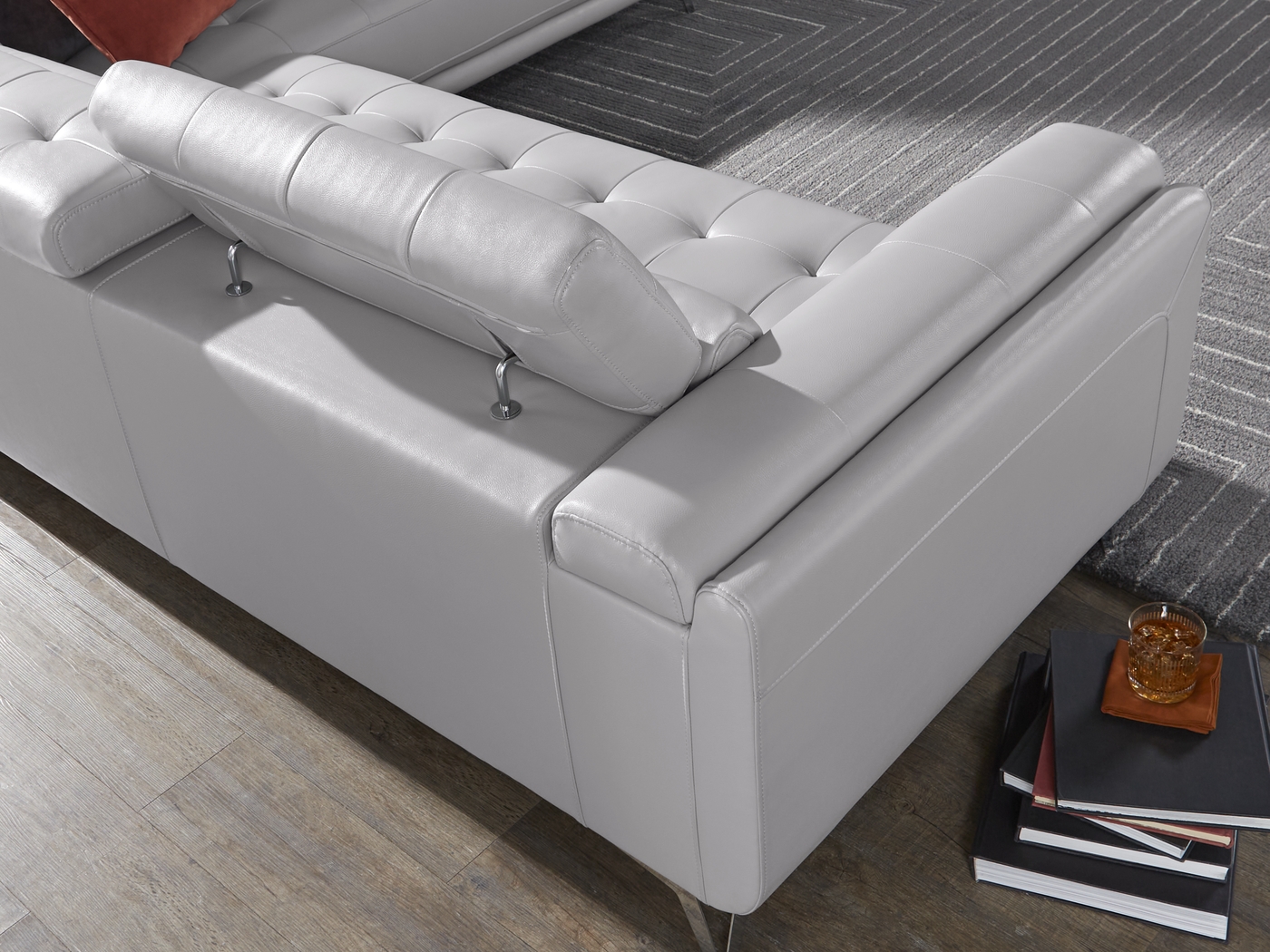 Hudson Heights Platinum 6 Pc Sectional Living Room - Thumbnail - Image 13