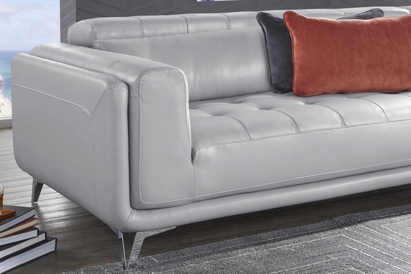 Hudson Heights Platinum 6 Pc Sectional Living Room - Thumbnail - Image 8