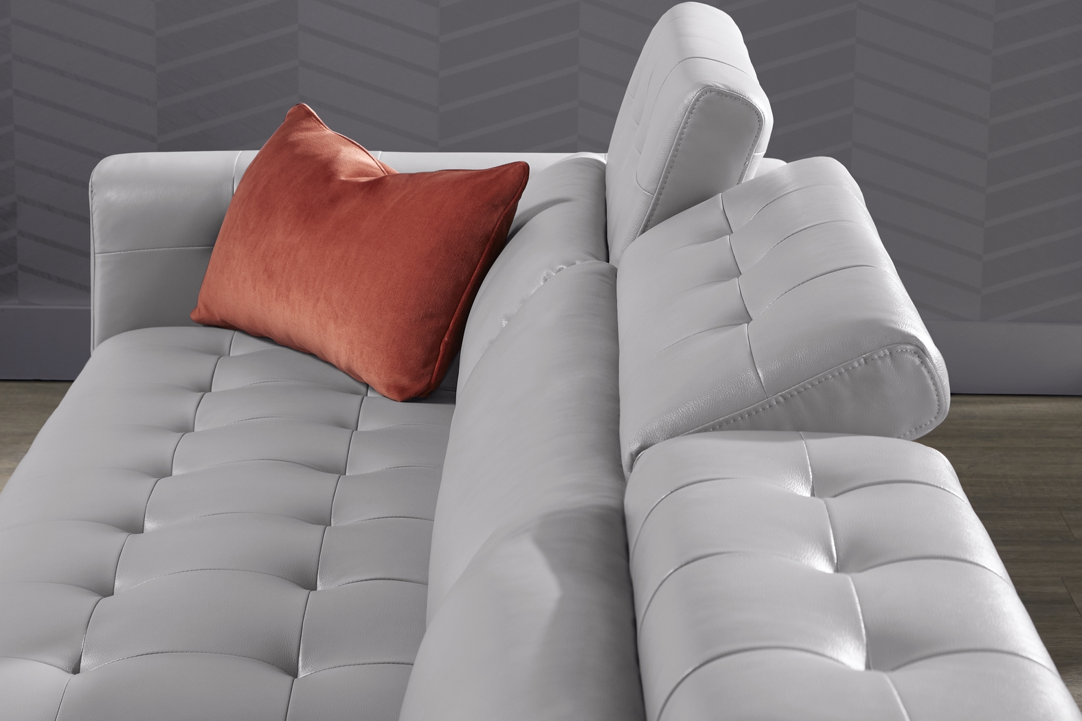 Hudson Heights Platinum 6 Pc Sectional Living Room - Thumbnail - Image 11