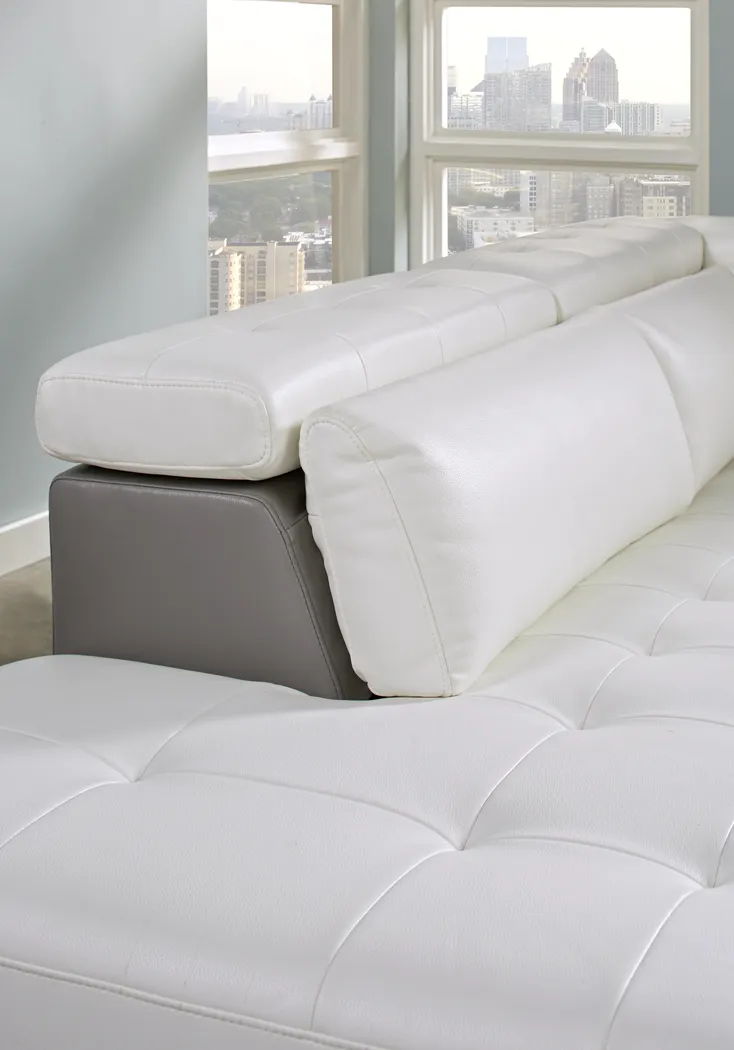 Hudson Heights White 2 Pc Sectional - Image 5